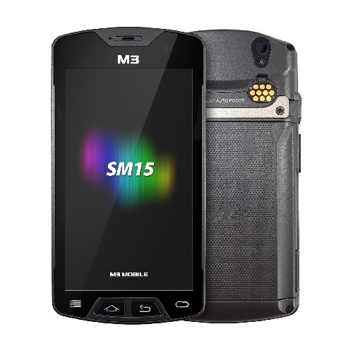 M3 MOBILE SM15 X, 2D, BT (BLE), WLAN, 4G, NFC, GPS, GMS, erw. Akku, Android