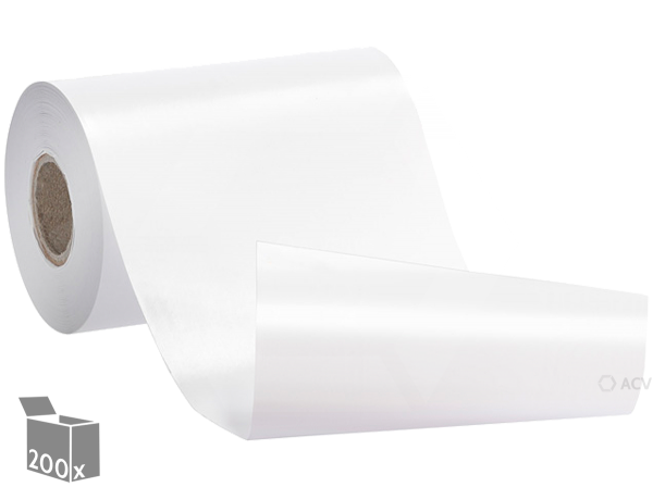 MAX MICHEL Rollo de etiquetas térmicas linerless, 50mm x 10m, ⌀ rollo 38mm, núcleo 13,3mm, blanco