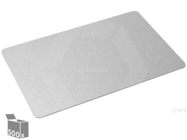 ZEBRA Premier Card, tarjetas plásticas, PVC, 30 mil, plata, 500 piezas | 104523-132