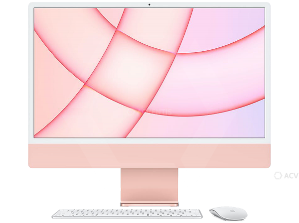 APPLE iMac 24&quot; M1 – 8-CPU, 8-GPU, 256 GB, 23,5&#039;&#039;, USB, WLAN, BT, Ethernet (RJ45), Kamera, rosé | MGP