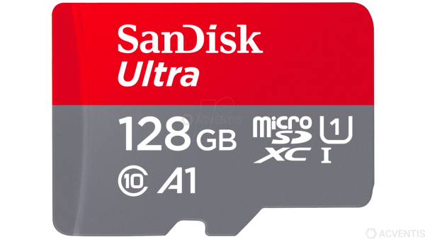SANDISK Ultra 128GB Speicherkarte, microSD Karte, A1, Class10, UHS-1 | SDSQUAR-128G-GN6MA