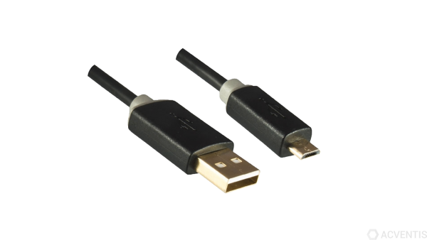 AEONTIS HQ USB-Kabel, USB-A Stecker auf Micro USB-B Stecker, 0,5m | AEO-7UB-049-05