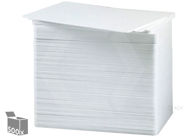 ZEBRA Premier Card, tarjetas plásticas, blanco, PVC, 30 mil, 500 piezas | 104523-111