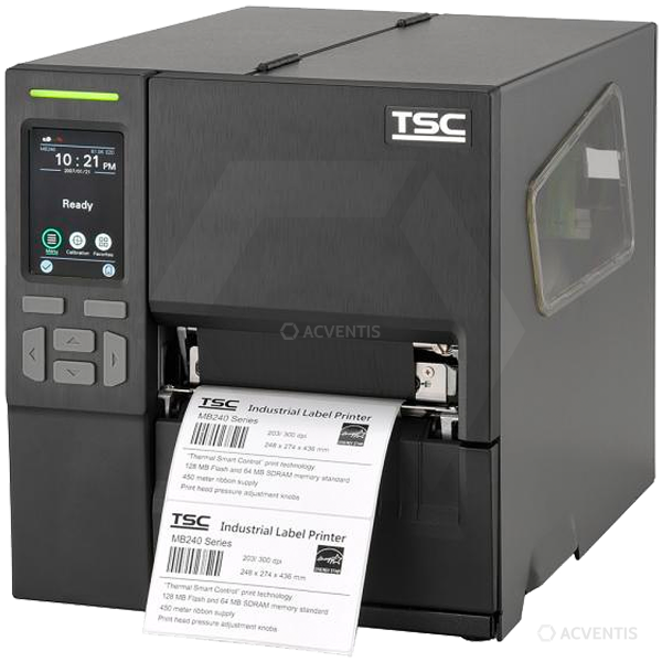 TSC ML340P – Etikettendrucker 4.6&#039;&#039; 300dpi RTC Displ. BT LAN RS232 USB