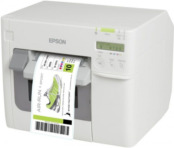 EPSON ColorWorks C3500 - Cutter, Disp., USB, Ethernet, NiceLabel