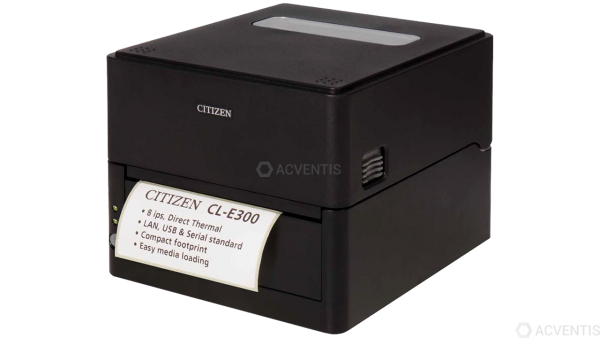 CITIZEN CL-E303, 12 Punkte/mm (300dpi), Cutter, USB, RS232, Ethernet, schwarz | CLE303XEBXSX