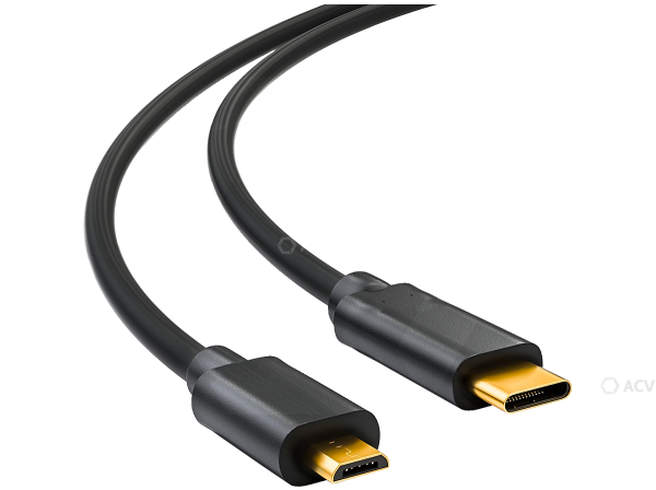 AEONTIS Cable USB-C ¬ Micro-USB, 1m, negro