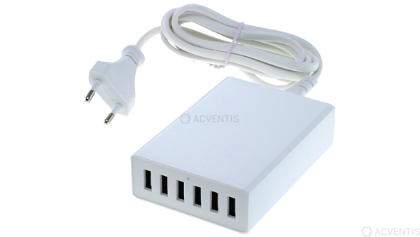 AEONTIS Ladeadapter USB, 10A, 6-Fach, Multiadapter, weiß | AEO-801-3389