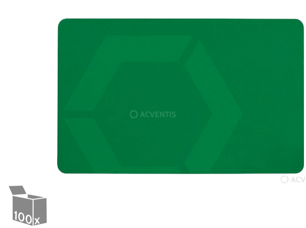 EVOLIS tarjetas plásticas, verde, 30 mil, PVC, 100 piezas | C4401