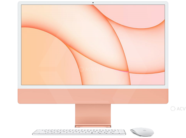 APPLE iMac 24&quot; M1 – 8-CPU, 8-GPU, 256 GB, 23,5&#039;&#039;, USB, WLAN, BT, Ethernet (RJ45), Kamera, orange | Z