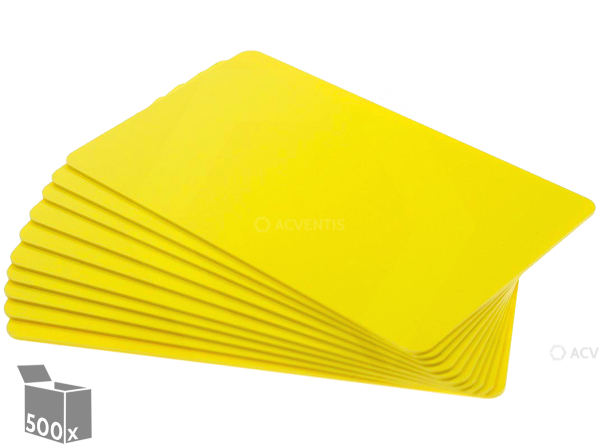 ZEBRA Premier Card, tarjetas plásticas, PVC, 30 mil, amarillo, 500 piezas | 104523-131