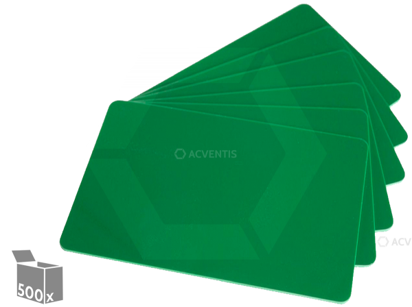 ZEBRA Premier Card, Plastikkarten, grün, 30 mil, 500 Karten | 104523-135