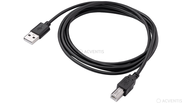 AEONTIS USB Kabel (USB A/B), 2m, schwarz | AEO-USB2SW20